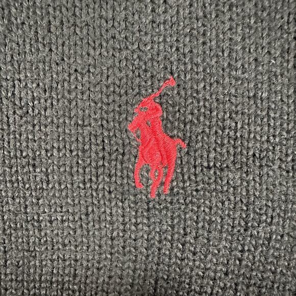 VTG Polo Ralph Lauren 1/4 Zip Knit Sweater Pullover Black Men’s Size XL Cotton - Picture 2 of 8